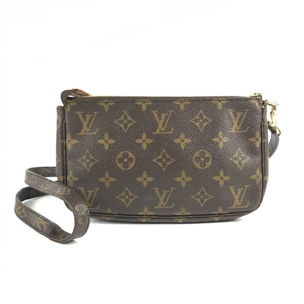 LOUIS VUITTON M40712 Monogram Pochette Accessoires Handbag with Detachable Lo...